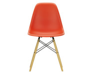 Eames Plastic Side Chair DSW, poppy red