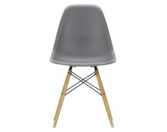 Eames Plastic Side Chair DSW, granite grey seat / ash base