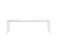 Plate Table 100x240, marble carrara/white base