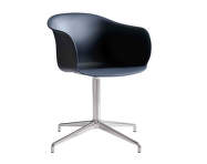 Elefy JH32 Chair, midnight blue/polished aluminium