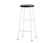 Cornet Bar Stool High Cream White Steel, smoked oiled oak