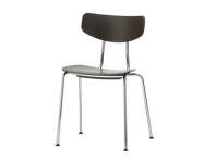 Moca Chair, dark oak seat / chrome base