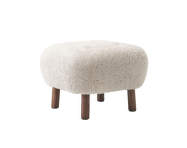 Little Petra ATD1 Pouf, walnut / Sheepskin Moonlight