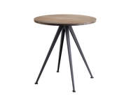 Pyramid Table 21 Ø70 Black Steel, smoked oak