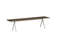 Pyramid Bench 12 190 cm Beige Steel, smoked oak