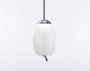 Knot Small Uovo PC1036 Pendant Lamp, opaline / stainless steel