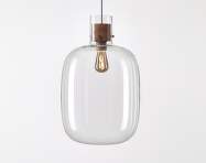 Awa Large PC1130 Pendant Lamp, clear / walnut