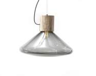 Muffins WOOD 07 PC865 Pendant Lamp, smoke grey / natural waxed oak