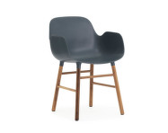 Form Armchair Walnut, blue