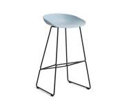 AAS 38 Bar Stool High Black Steel, slate blue