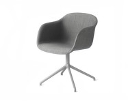 Fiber Armchair Upholstered Swivel Base, Remix 133