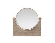 Pepe Marble Table Mirror, brass / honed brown marble