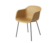 Fiber Armchair Tube Base, ochre/black