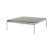 Sett LN13 Coffee Table, dark chrome  / smoked cast glass