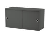String Cabinet with Sliding Doors 78 x 30, dark grey