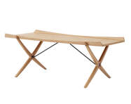 X Coffee Table HM13, lacquered oak and walnut