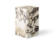 Plinth Side Table Tall, Calacatta Viola