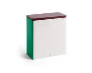 Tin Container X-Large, off-white, burgundy and green