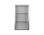 Haze Wall Cabinet Reeded Glass, stainless steel
