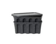 Paper Pulp Box Small, Set of 2, charcoal