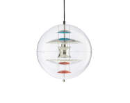 VP Globe Ø28 Pendant Light, chrome/red/blue