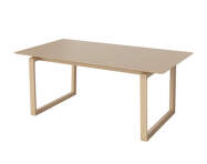 Kuma Dining Table 180x100 cm, white pigmented oiled oak