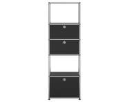 USM Haller Shelving Unit M52, graphite black