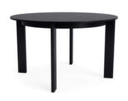Chisel 25 Table Round Ø127, black lacquered oak