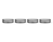Ripple Serving Bowls Set of 4, smoked grey