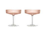 Ripple Champagne Saucers Set of 2, blush