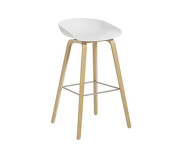 AAS 32 Bar Stool High Oak Veneer, white