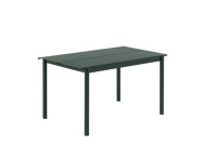 Linear Steel Table 140 cm, dark green