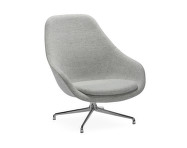 AAL 91 Lounge Chair Polished Aluminium, Hallingdal 130