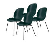 Beetle Chair, Set of 4, black matt / dark green