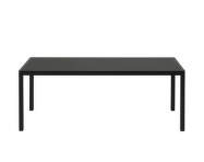 Workshop Dining Table 200x92, black oak / black linoleum