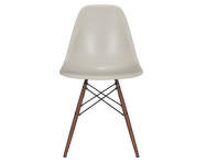 Eames Plastic Side Chair DSW, pebble / dark maple