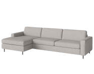 Scandinavia 3-seater Sofa Bed w. Chaise Longue, multi grey