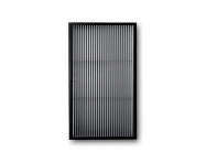 Haze Wall Cabinet Reeded Glass, black