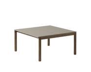 Couple Coffee Table 2 Tiles Plain, taupe / dark oiled oak