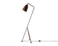 Gräshoppa Floor Lamp, walnut brown glossy