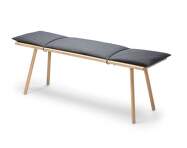 Georg Bench, dark grey / oak