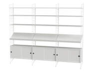 String Living Room G Shelving Set, white