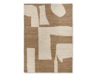 Piece Rug 200x300, off-white / toffee