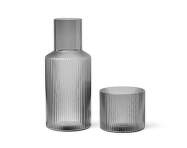 Ripple Carafe Set Small, smoked grey