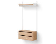 Wardrobe Shelf Cabinet w. Drawers 1, oak/white