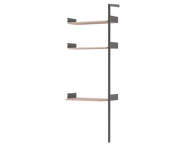 Rombe IF5 Add-on Bay Desk, anthracite/lacquered walnut