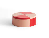 Tin Container Round, red and soft pink