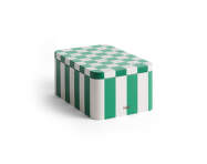 Tin Container Small, green and off-white
