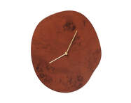 Melt Wall Clock, dark stained burl