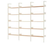 Rombe Configuration F, alabaster/lacquered oak